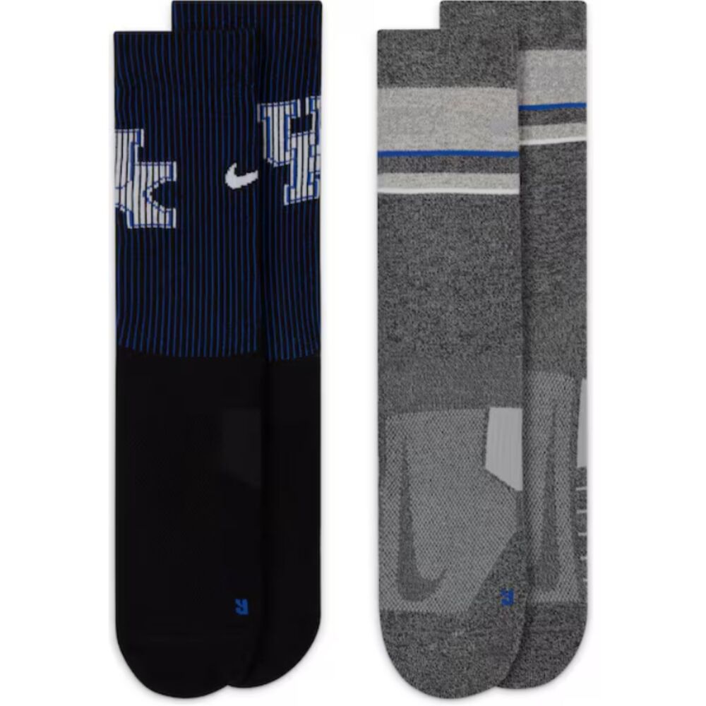 Nike Kentucky Wildcats Multiplier Two-Pack Crew Socks Home and Away Men's 8-12